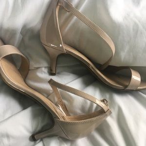Cream Strap Heels